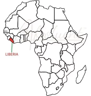 Liberia country overview location on the African map