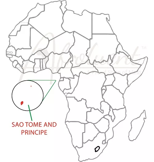 Sao Tome and Principe country overview location on the African map