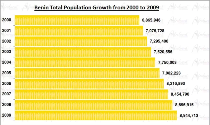 Benin Population Growth in the 2000s Chart