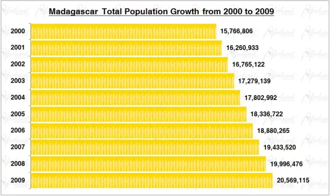 Madagascar Population Growth in the 2000s Chart