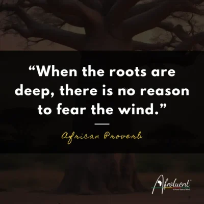 When the roots are deep, there is no reason to fear the wind